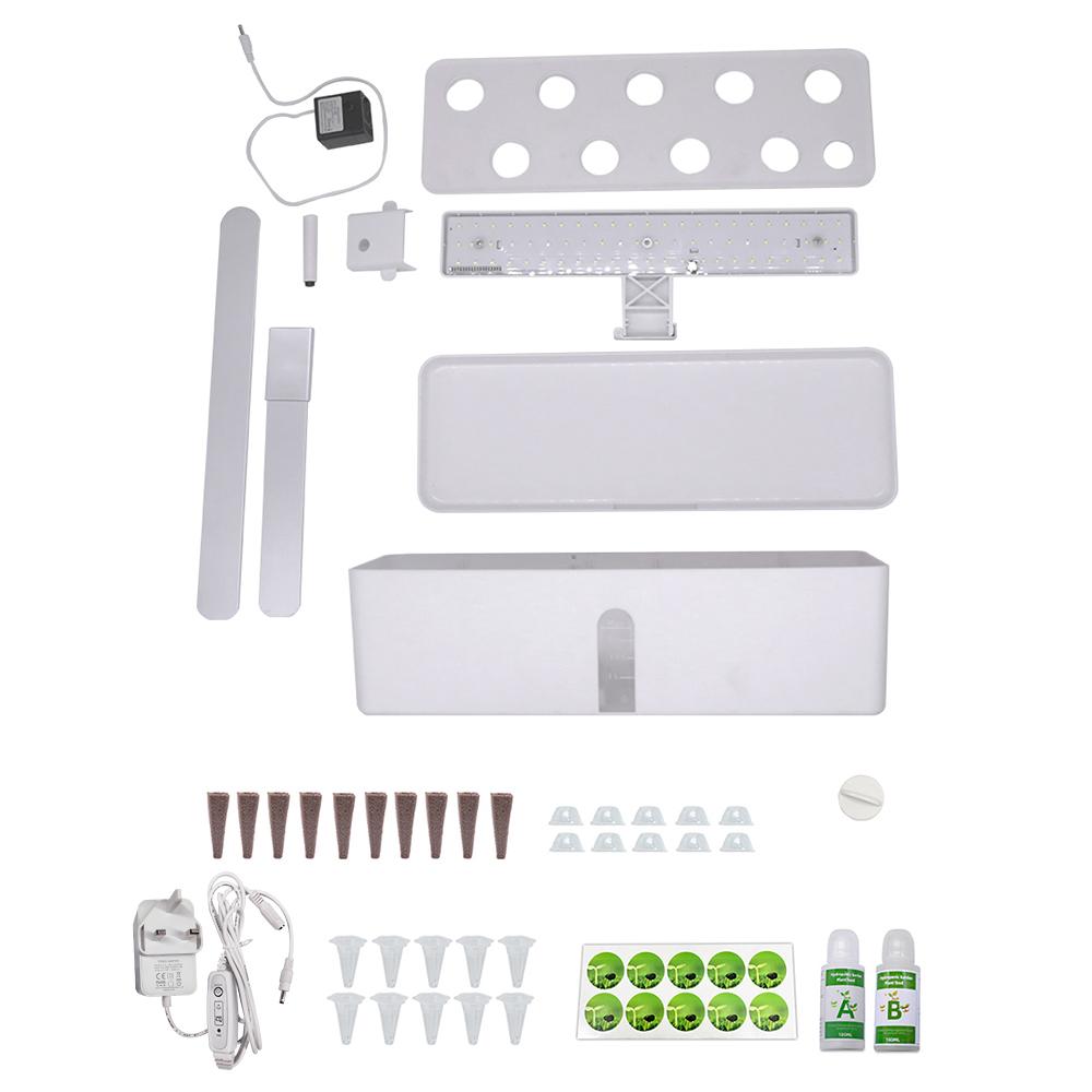 Đèn LED thông minh tùy chỉnh chiều cao giúp trồng cây thủy canh trong nhà có thể hẹn giờ, 15W 9 bóng