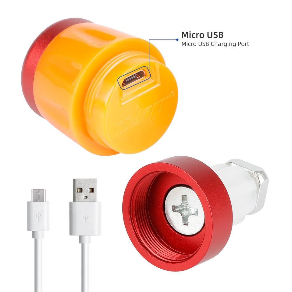 2pcs Electric Scooter Handlebar Lights LED Warning Light Handlebar Plug Waterproof & Dustproof