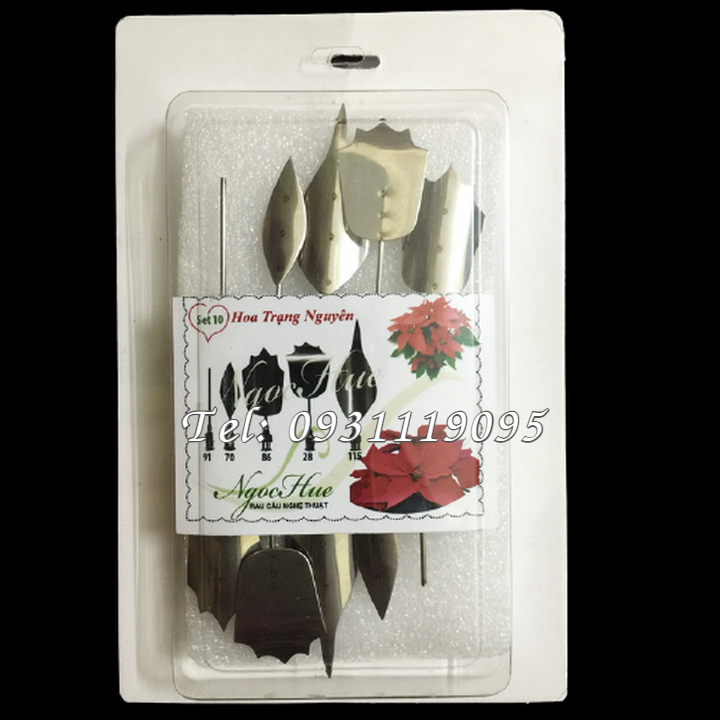Bộ 10 dụng cụ làm rau câu 3D – Set 10 – Bộ làm hoa trạng nguyên - Tặng kèm kim nhụy – Mã số 1440