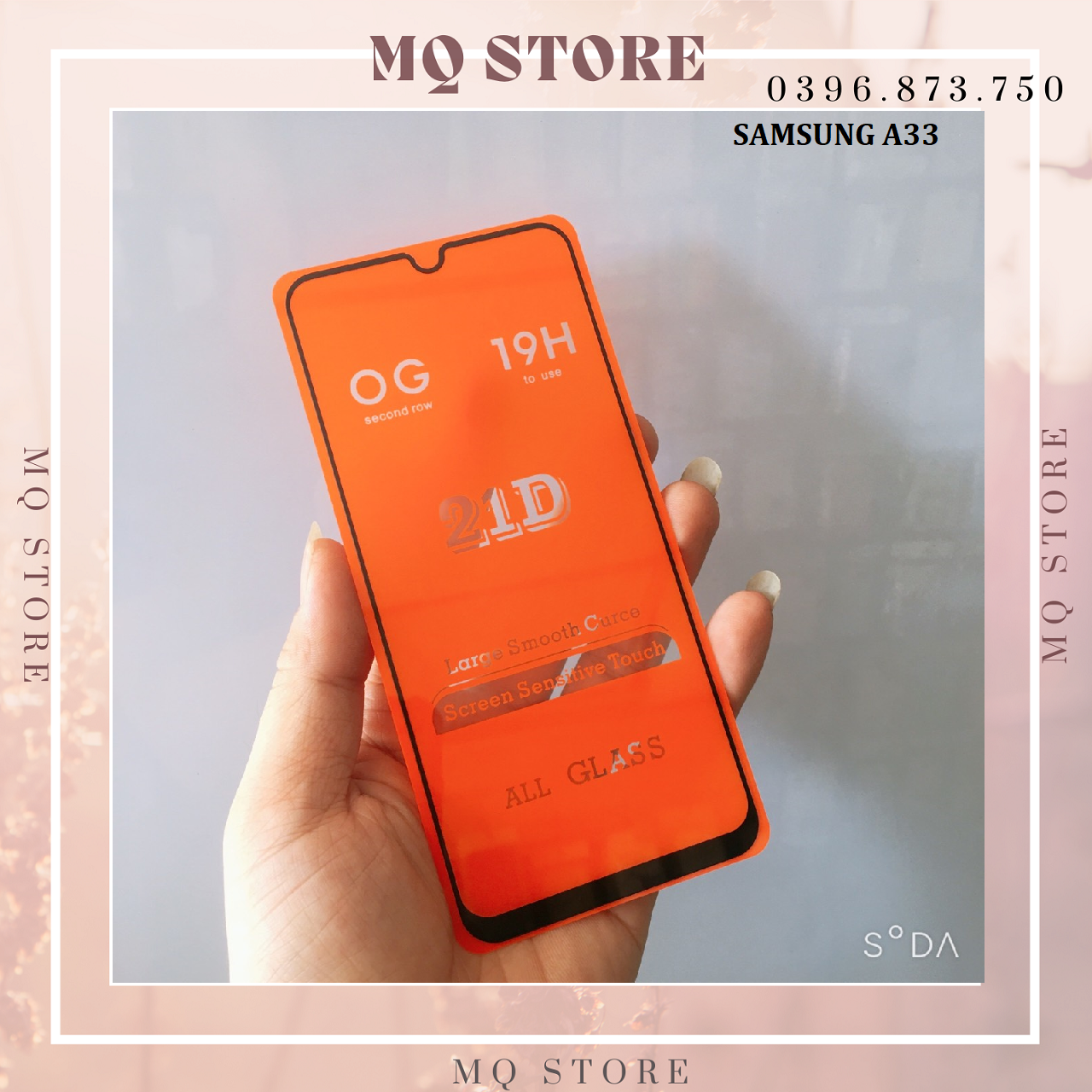 Tấm dán kính cường lực full màn hình 21D dành cho Samsung A33 2022