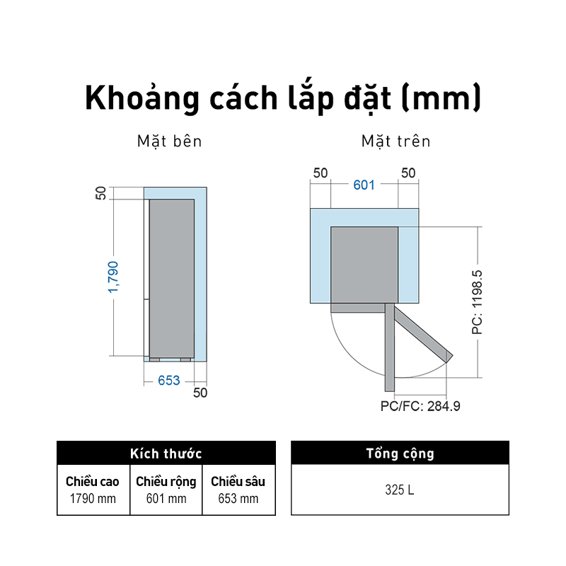 Tủ lạnh Panasonic Diệt Khuẩn 325L NR-BV361BPKV Cấp Đông Mềm - Ngăn Đá Dưới - Siêu Tiết Tiệm Điện Năng - Hàng chính hãng