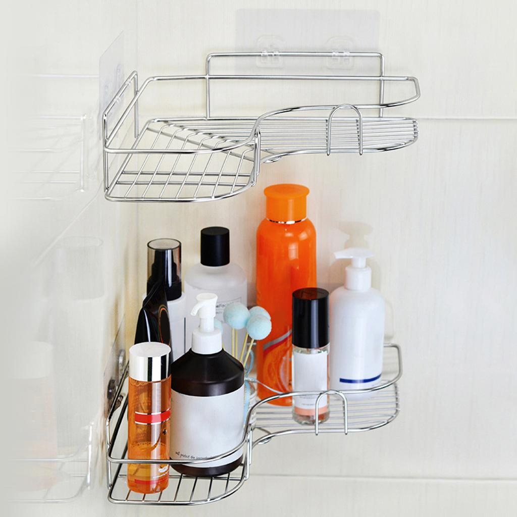 Adhesive Corner Shower Caddy No Drilling Tidy for  Organizer Storage no
