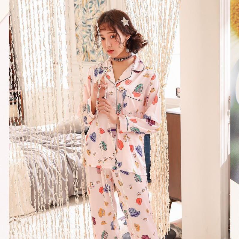 Đồ ngủ nữ pijama – đồ bộ mặc nhà hoạ tiết xinh chất mát B66