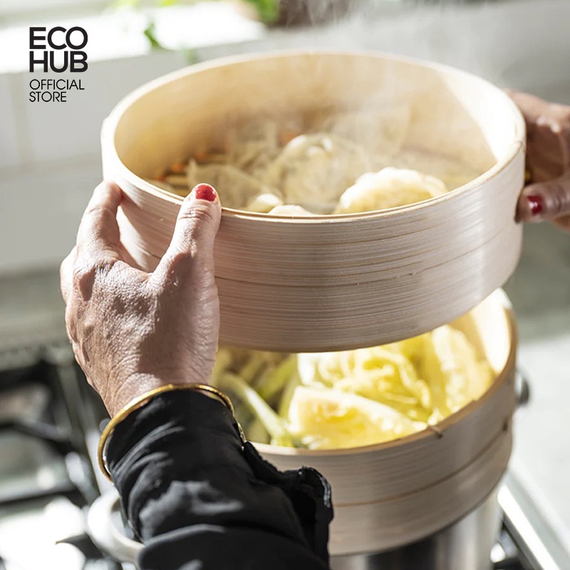 Xửng hấp tre ECOHUB đường kính 30, 40, 50, 60cm (Bamboo Steamer)