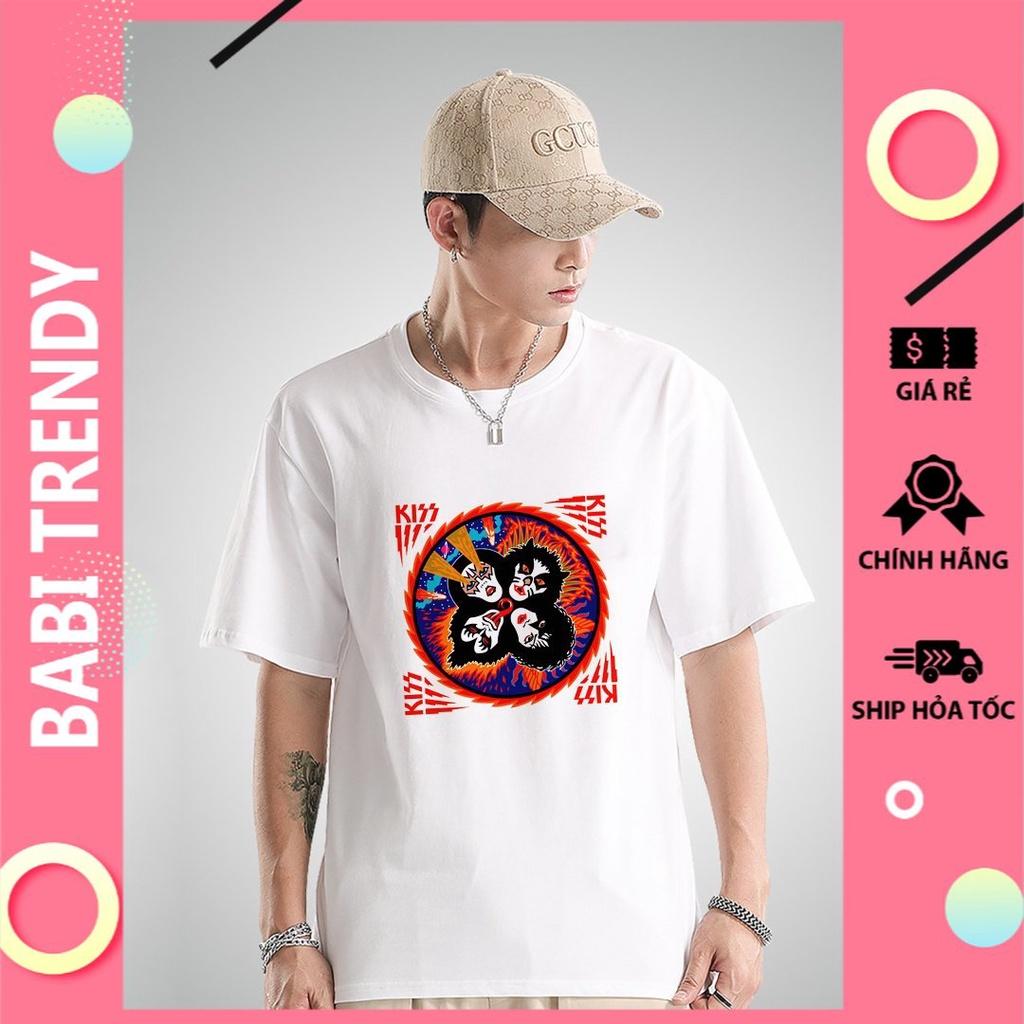 Áo thun Nhóm Nhạc KISS unisex tay lỡ form rộng, áo phông nam nữ siêu đẹp thoáng mát – ST187 - babitrendy