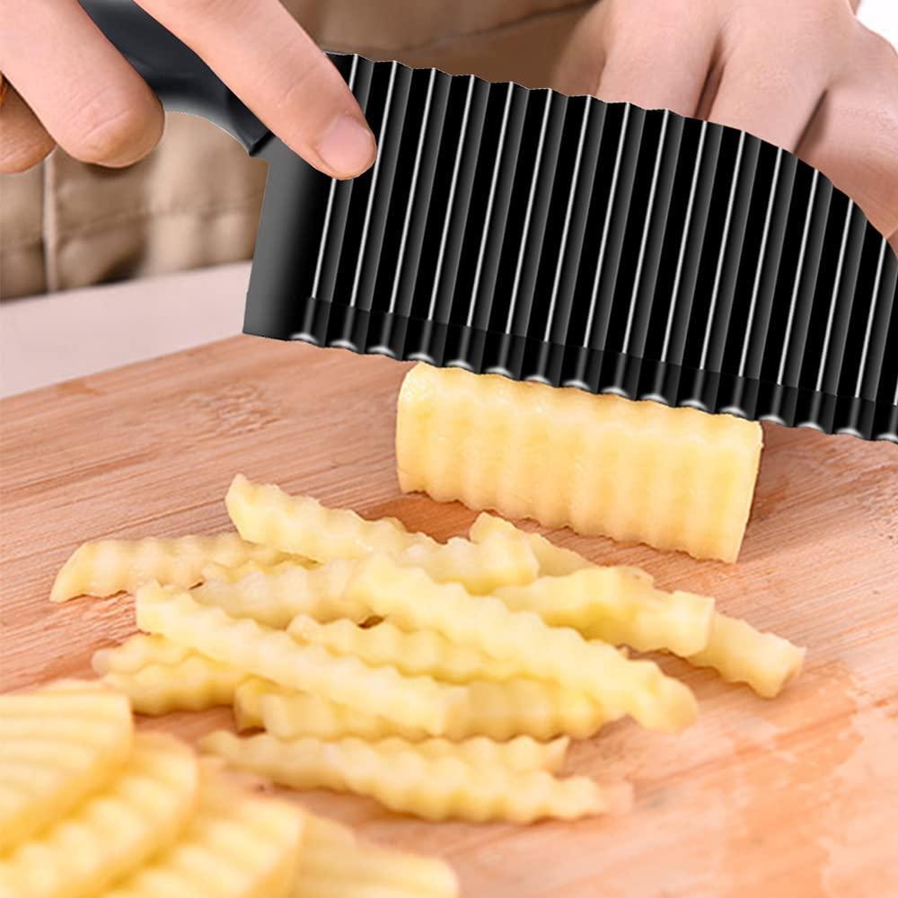 Máy cắt sóng, máy cắt khoai tây, khoai tây chiên, thép không gỉ crinkle, dao kéo, dao trục cho rau, cà rốt, hành tây, trái cây