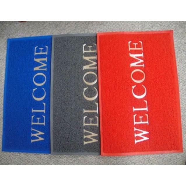 Thảm nhựa chùi chân Welcome 40x60cm. Thảm welcome nhựa rối.