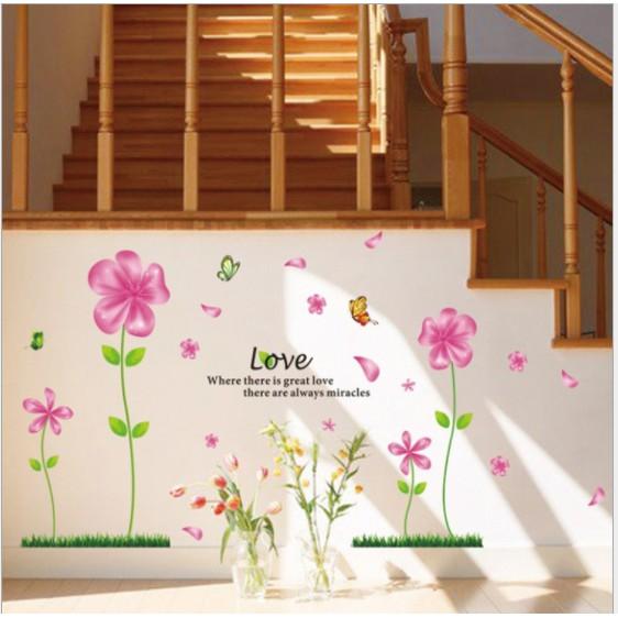 Decal trang trí tường Hoa hồng mẫu mới