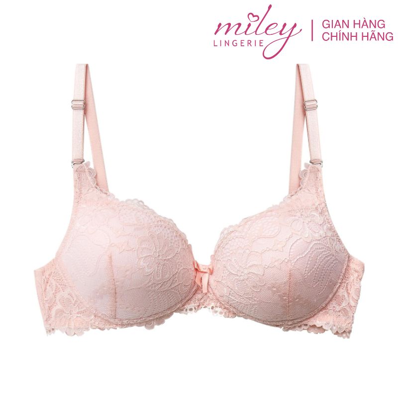 Áo Ngực Nữ Không Gọng Full Ren Miley Lingerie - Hồng