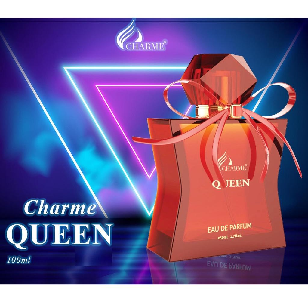 Nước Hoa CHARME Nữ CHARME QUEEN Mùi Hương Nồng Nhiệt Tươi Mát Của Hoa Hồng Và Mật Ong Tỏa Hương Dài Lâu 100ml