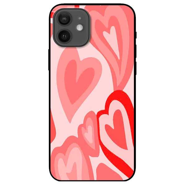 Ốp lưng dành cho Iphone 12 Mini - Iphone 12 - Iphone 12 Pro -  Iphone 12 Pro Max - Tim Viền Hồng