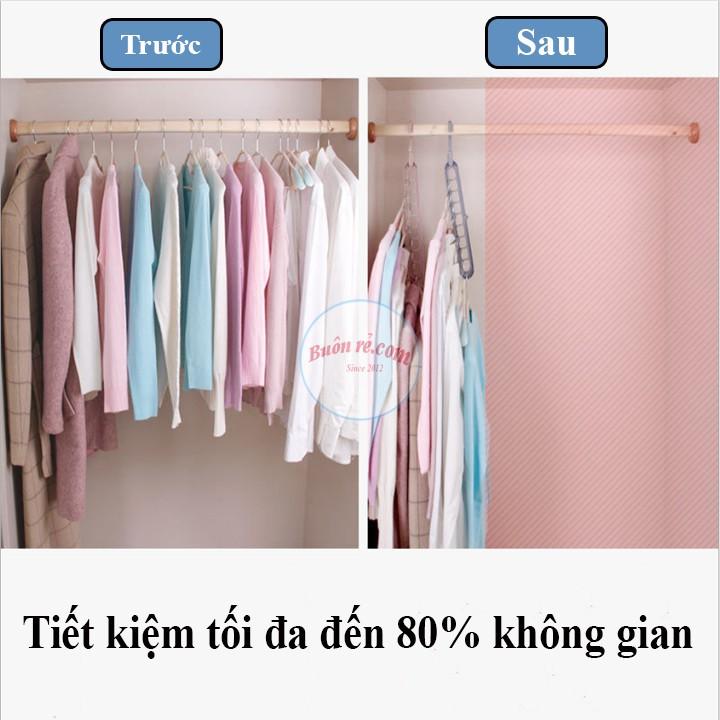 COMBO 5 MÓC TREO QUẦN ÁO ĐA NĂNG THÔNG MINH 9 LỖ TIẾT KIỆM DIỆN TÍCH br00472