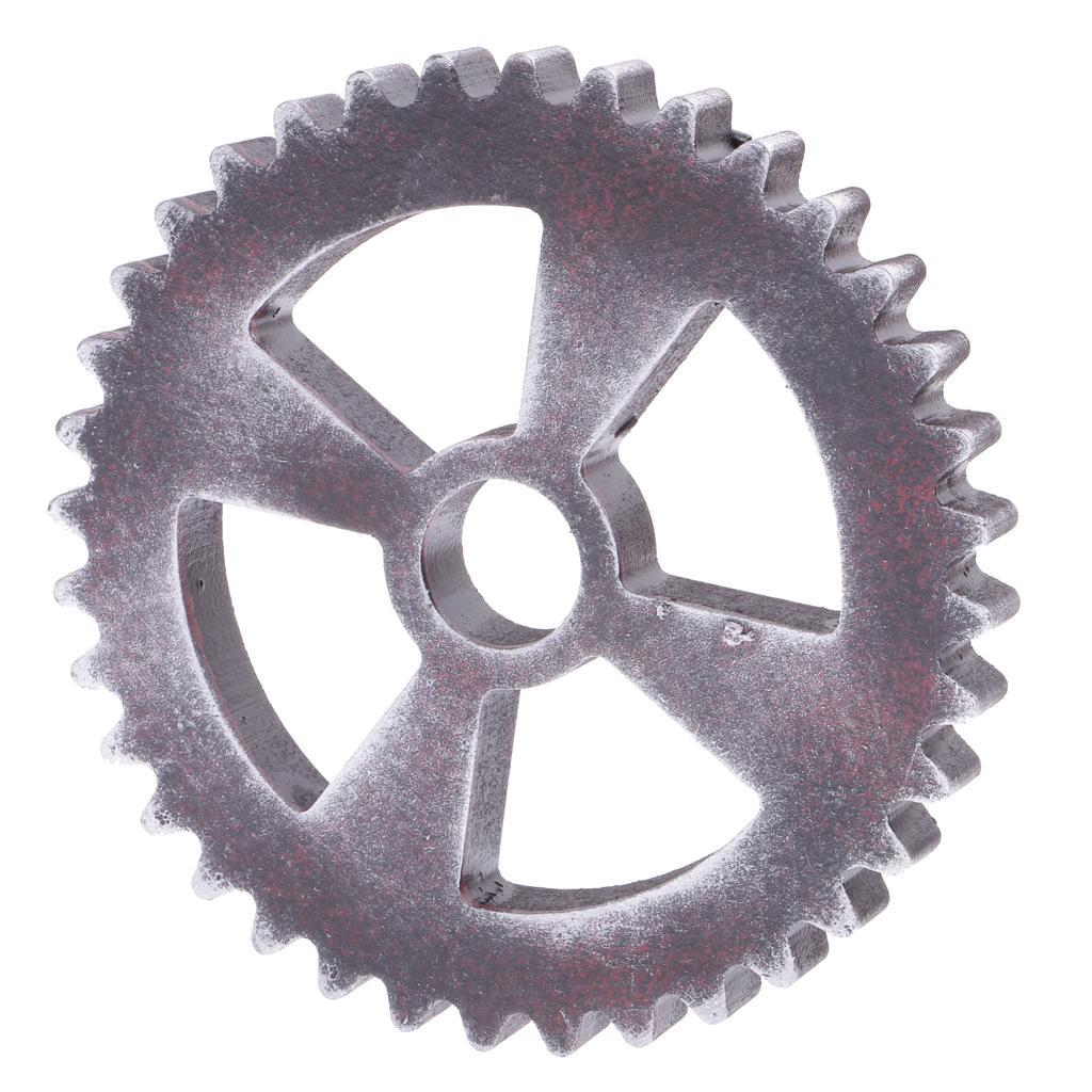 4Pcs Retro Industrial Wooden Gear Wheel Home Wall Decorative Accessories