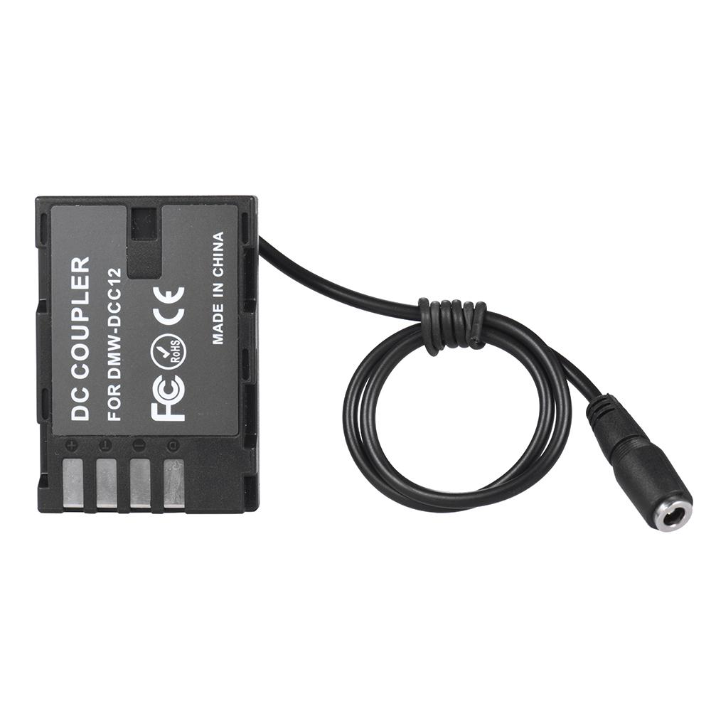 Bộ nối pin giả Andoer DMW-DCC12 Đầu nối bộ ghép nối DC cho máy ảnh Panasonic DMC-GH3 DMC-GH4