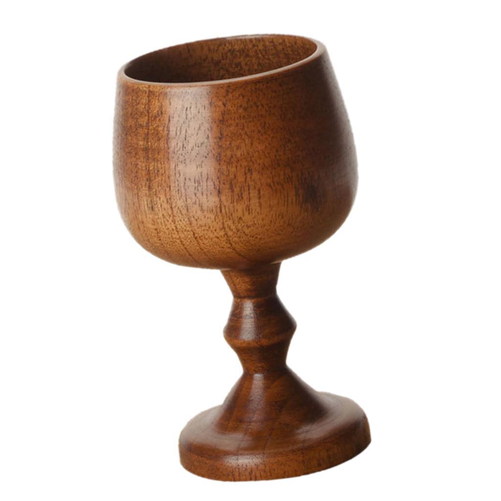 Natural Wooden Cup Handmade Coffee Tea Beer Juice Milk Mug Drink 7.5cmx13cm