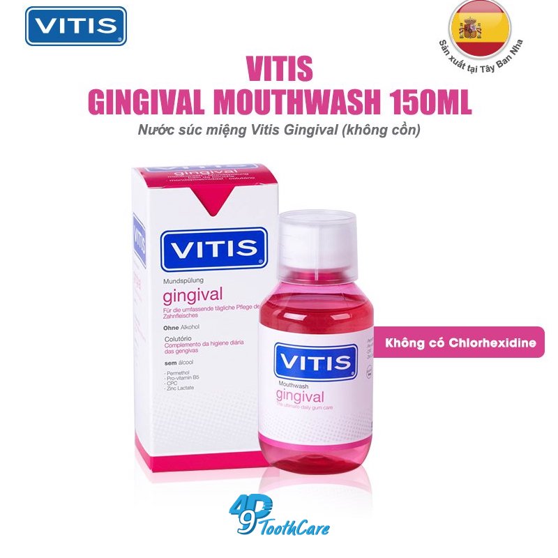 Nước súc miệng dành cho nướu nhạy cảm Vitis Gingival 150ml