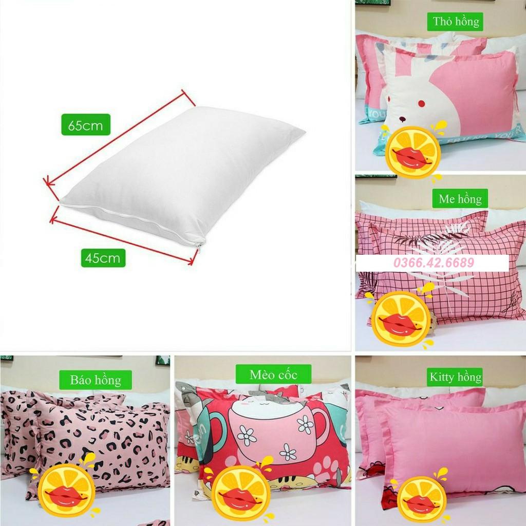 (Rẻ vô địch) Áo gối nằm, vỏ gối đầu 45x65cm poly cotton mẫu Dâu Tây Hồng bao bọc gối nằm nhiều mẫu mới