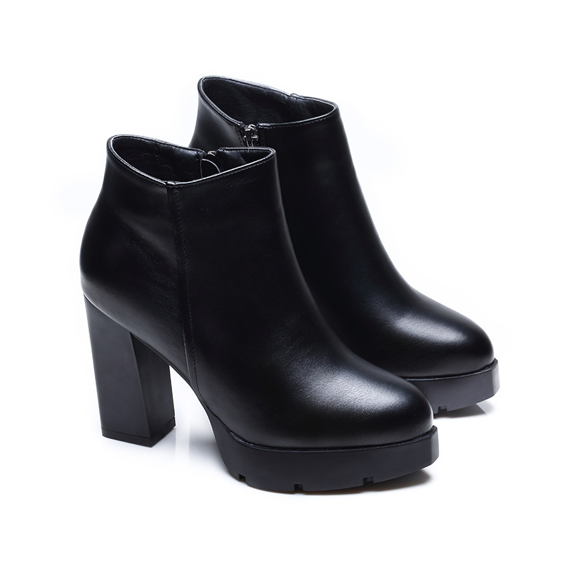 Boot trơn ĐƠN GIẢN gót vuông 10cm GBN07