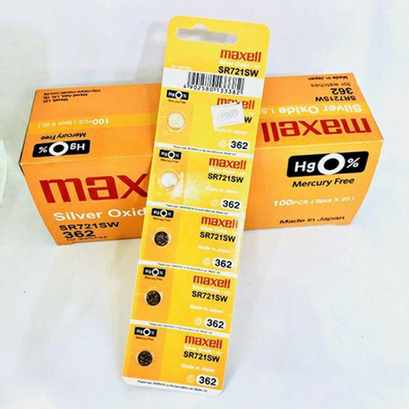 Pin chính hãng Maxell 362 SR721SW dành cho đồng hồ, thiết bị điện tử - 1 Viên