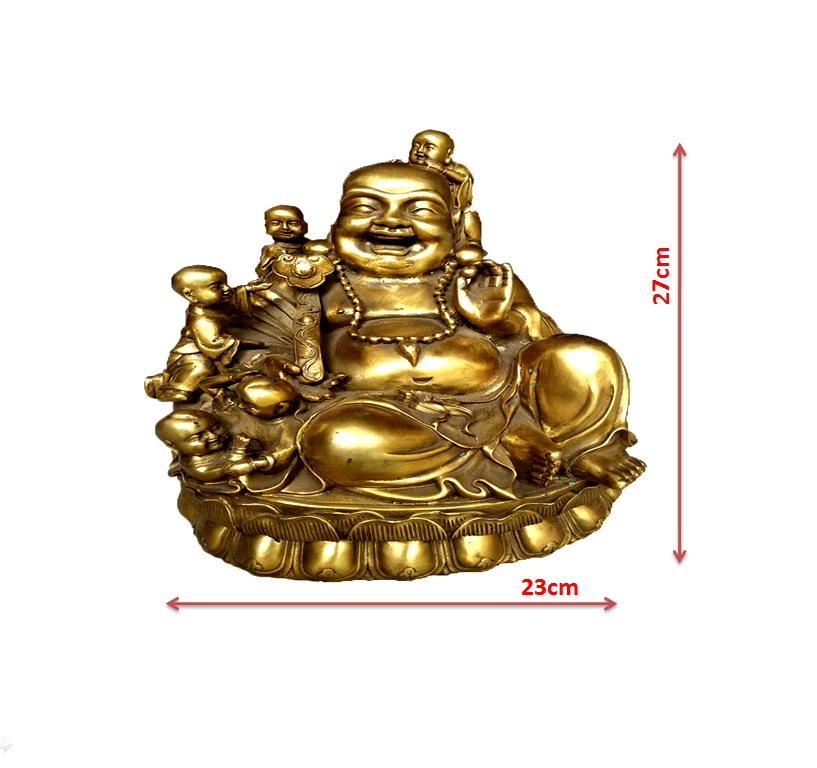Tượng Di Lặc Ngũ Phúc- Chất liệu đồng thau