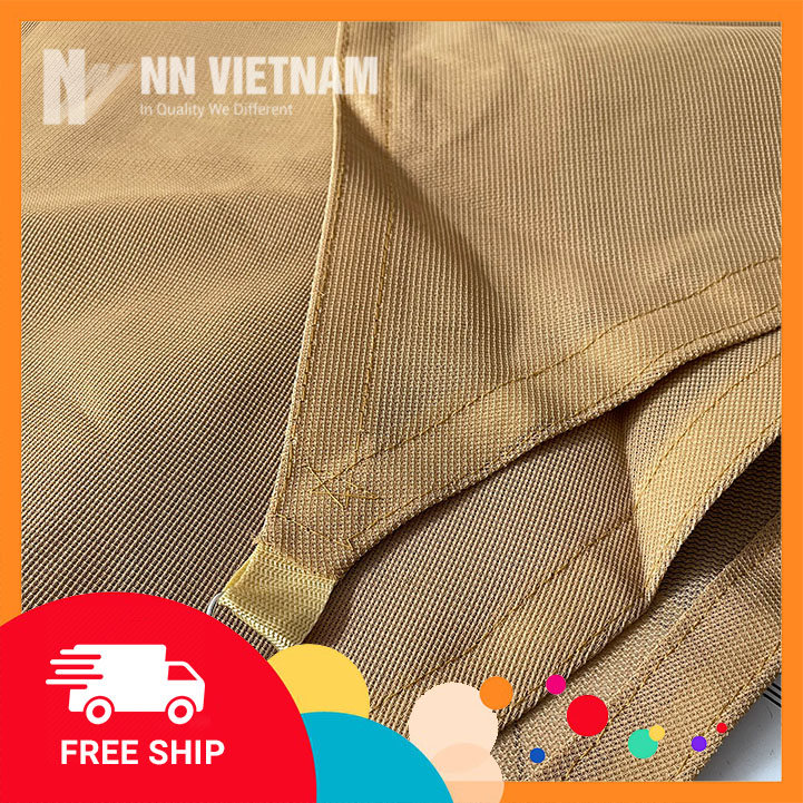 Lưới che nắng tam giác HÀNG CAO CẤP  may viền khuy sẵn dùng che mát sân vườn, ban công - Kích thước 3mx3mx3m
