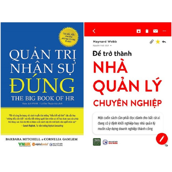 Combo 2 Cuốn: Quản Trị Nhân Sự Đúng + Để Trở Thành Nhà Quản Lý Chuyên Nghiệp