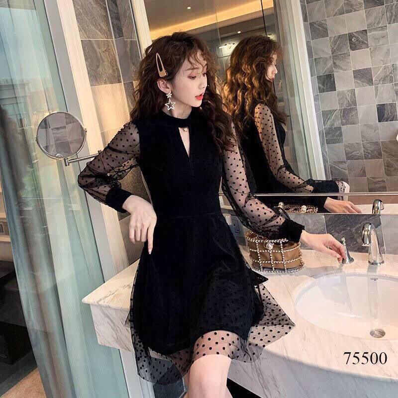 Váy xòe lưới bi tiểu thư sang chảnh mẫu HOT 2020