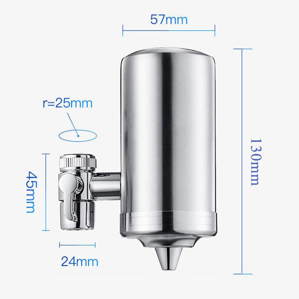1pc Faucet Water Filter Diatom+Ceramic Filter Water Purifier High Water Flow