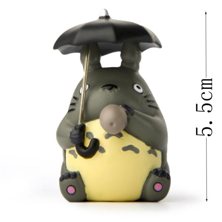 KHO-HN * Mô hình Totoro che ô thổi sáo đất Ocarina thích hợp trang trí tiểu cảnh, bàn làm việc, DIY