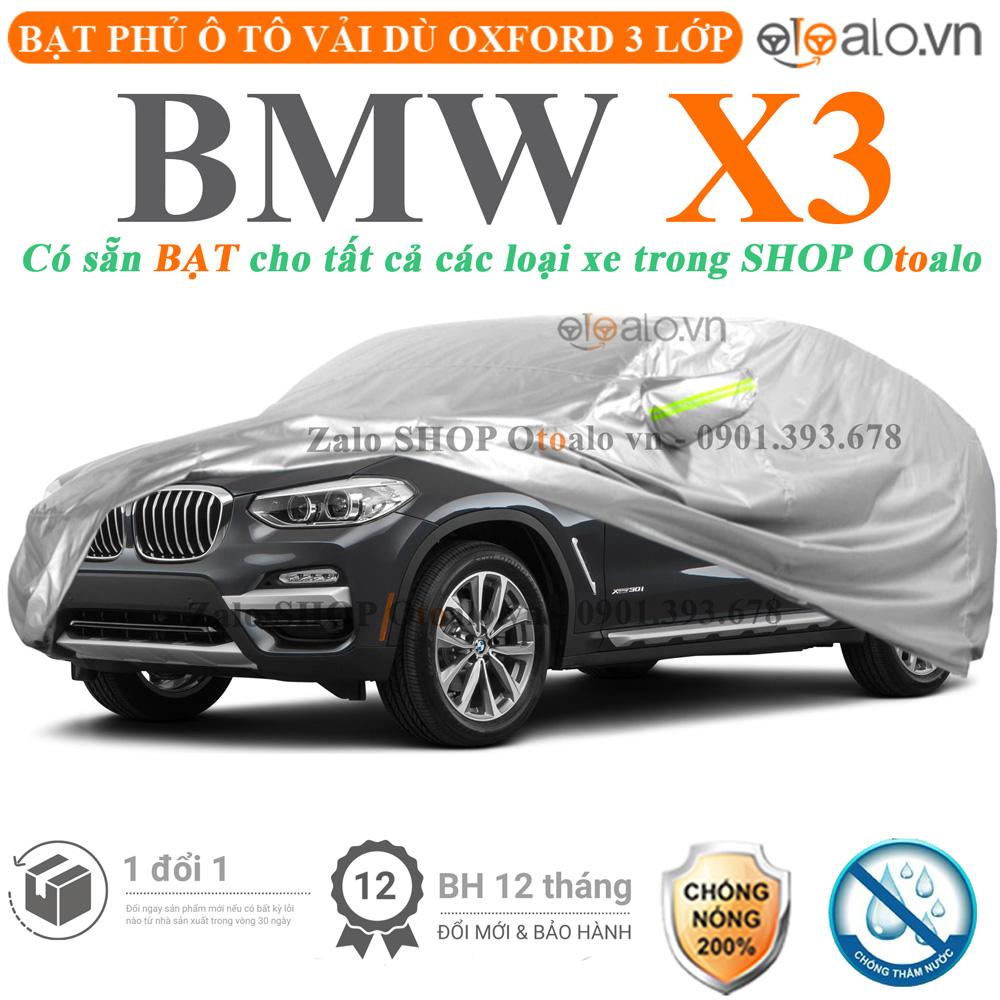Bạt che phủ xe ô tô BMW X3 vải dù 3 lớp CAO CẤP BPXOT - OTOALO