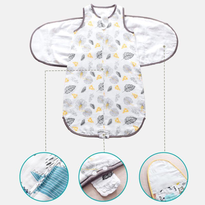 Trẻ Sơ Sinh Đầm Sleepsack Mềm Mại Thoáng Khí Cotton Trẻ Sơ Sinh Túi Ngủ Có Thể Điều Chỉnh Bé Bọc Vải Chăn