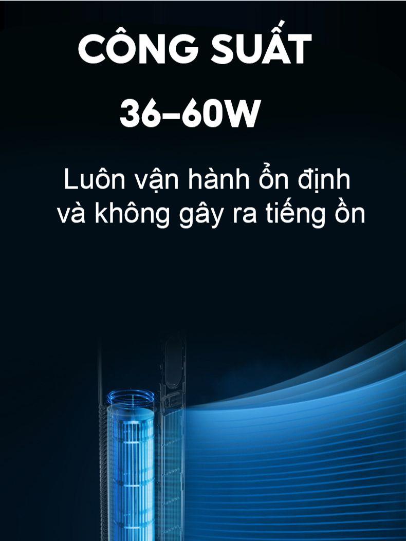 Quạt Trụ Tháp STADLER FORM, Quạt Không Cánh 3 Chế Độ Gió, Có Hẹn Giờ, Hiển Thị Nhiệt Độ Màn Hình LED, Nhập Đức