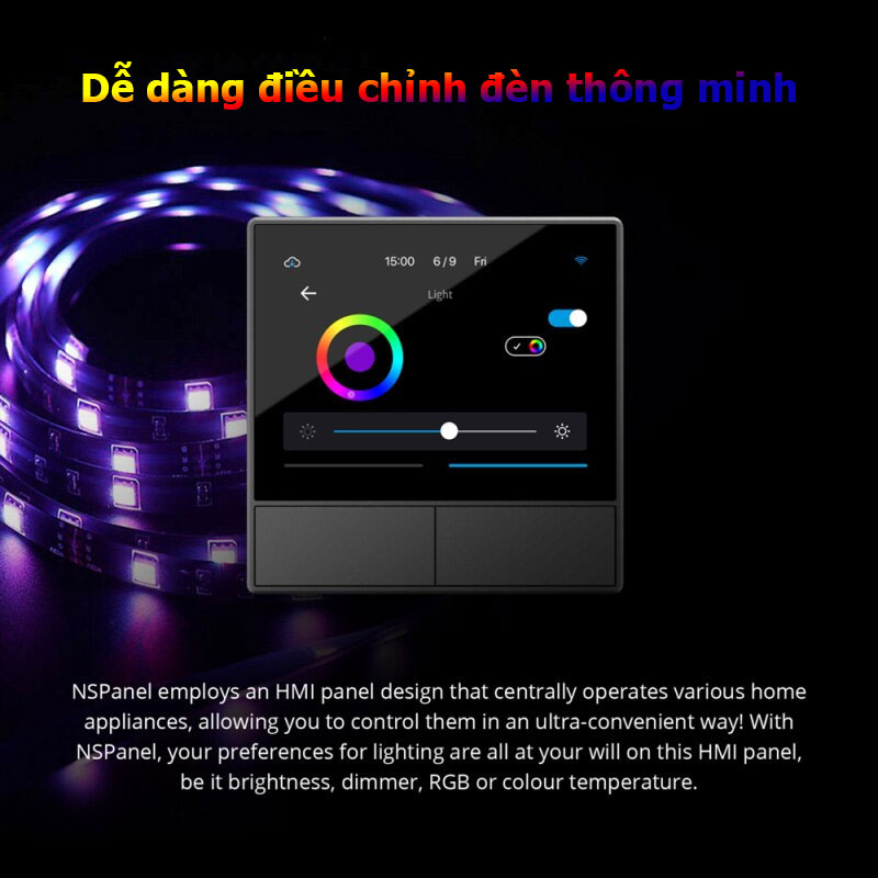 Bảng điều khiển trung tâm SONOFF NSPanel US công tắc thông minh màn hình cảm ứng HMI gắn âm tường kết nối wifi