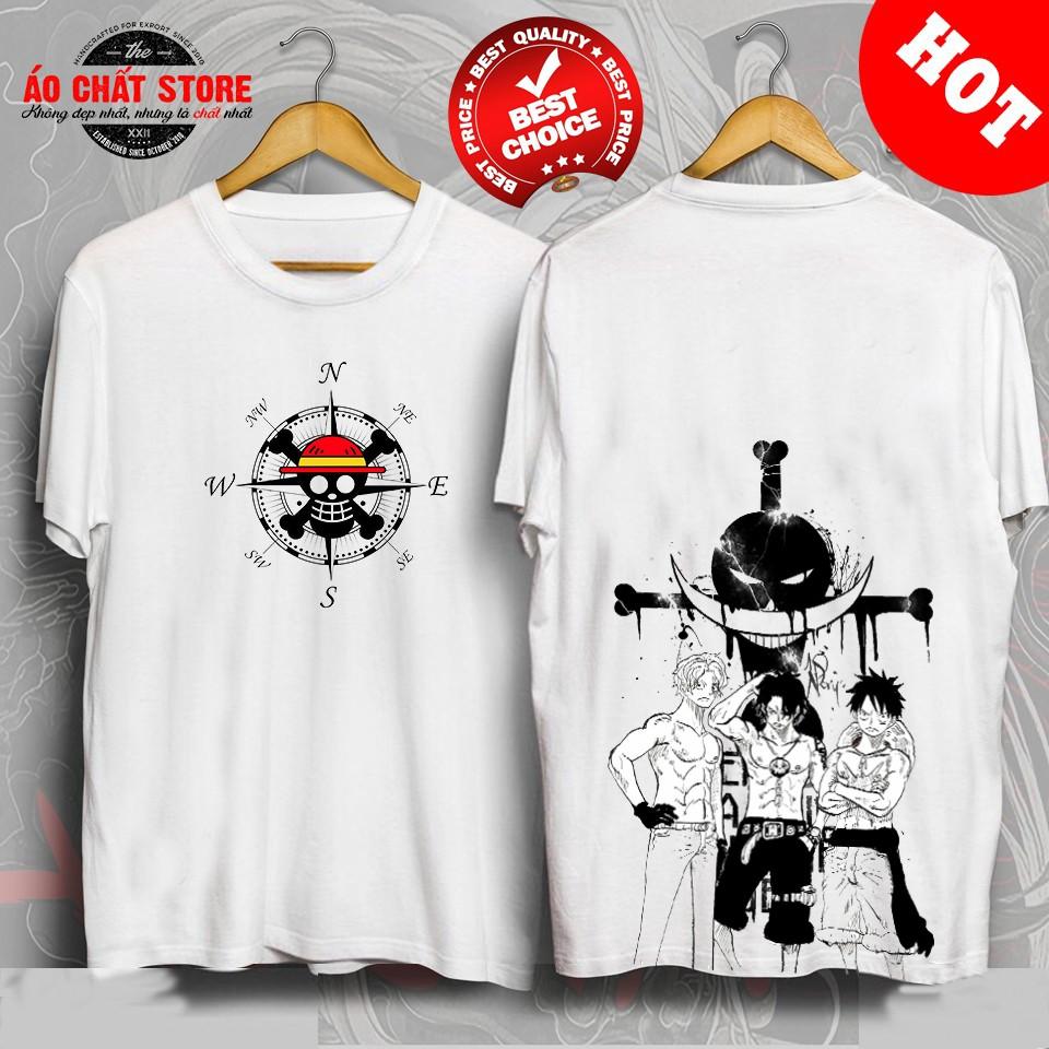 Áo Thun LUFFY, ACE, SABO One Piece Siêu Đẹp | Áo Phông Đảo Hải Tặc Luffy Mũ Rơm OP63