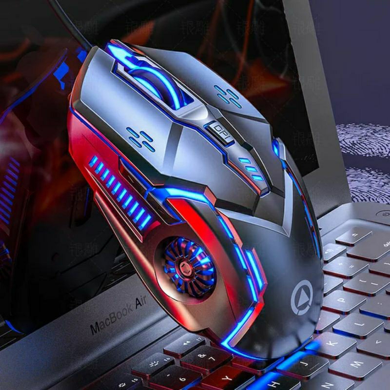 Chuột Gaming Máy Tính TEKKIN V5 PRO LED 7 Có Dây màu cực đẹp chuyên game, chỉnh được dpi - Hàng chính hãng / Hàng nhập khẩu