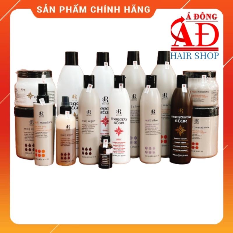 DẦU GỘI HẤP DƯỠNG TÓC RR LINE REAL MACADAMIA ARGAN THERAPY SILVER STAR ITALY