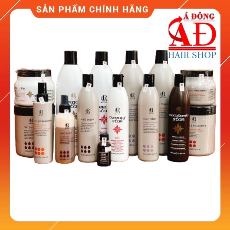 DẦU GỘI HẤP DƯỠNG TÓC RR LINE REAL MACADAMIA ARGAN THERAPY SILVER STAR ITALY