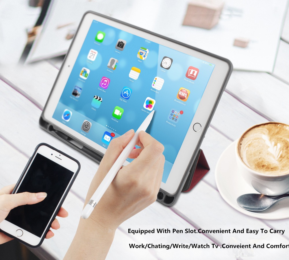 Bao da iPad pro 11 inch 2018 hiệu Mutural _ Xanh_ Hàng nhập khẩu