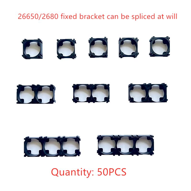 50 CHIẾC 26800/ 26650 giá đỡ pin lithium nhà sản xuất khóa thắt lưng kết hợp cố định Màu sắc: 26650 1S