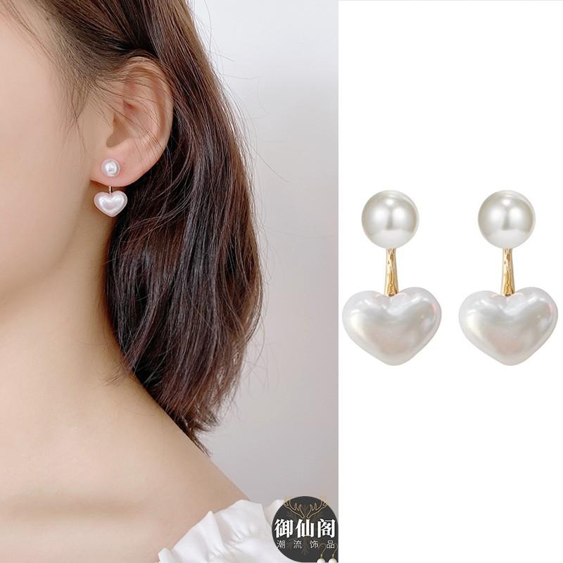 Bông Tai Nữ Họa Tiết Trái Tim, Phong Cách Hàn Quốc, BT014