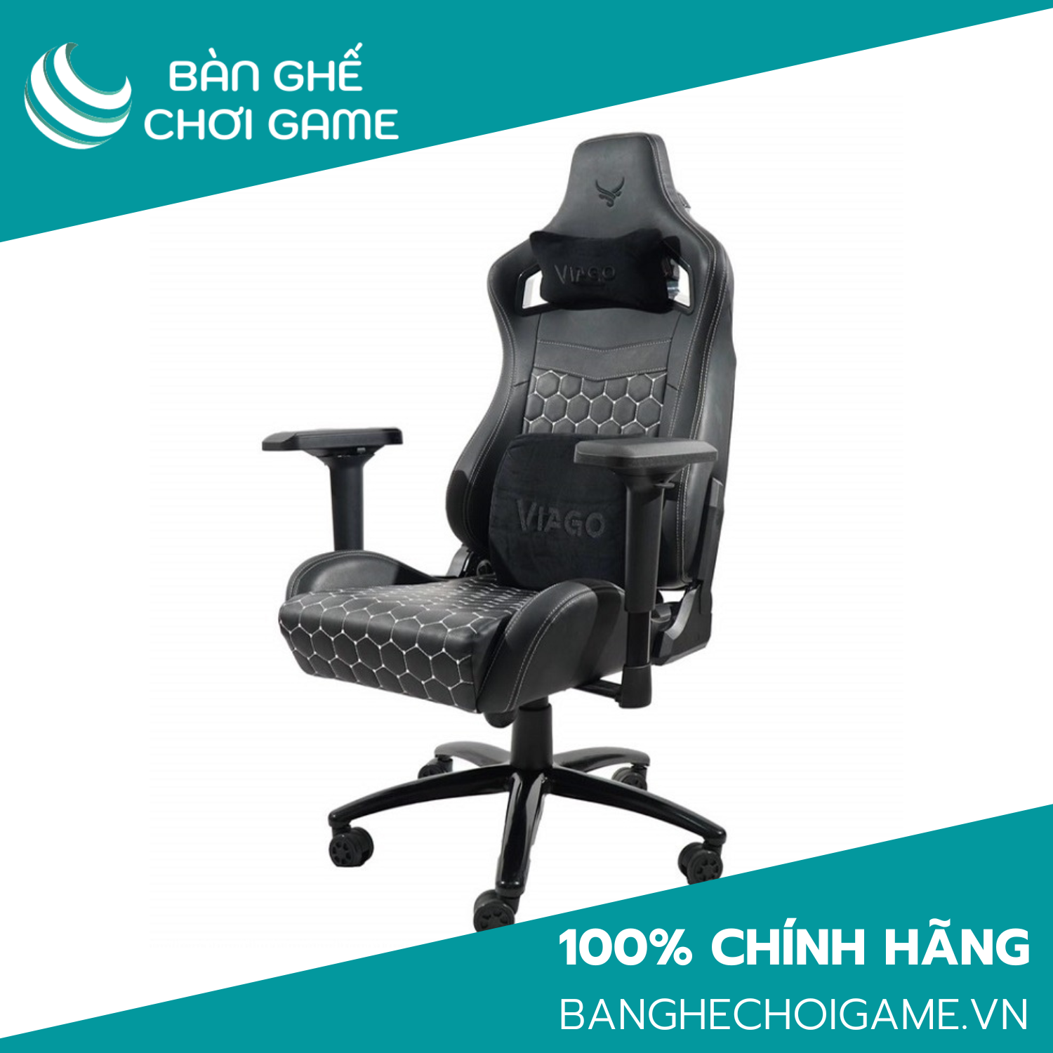 Ghế chơi game Centaur Viago Black - Hàng chính hãng