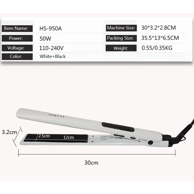 Máy Duỗi Tóc Ép Tóc SOKANY 950A 450 °F-750 °F Bảo Hành 12 Tháng