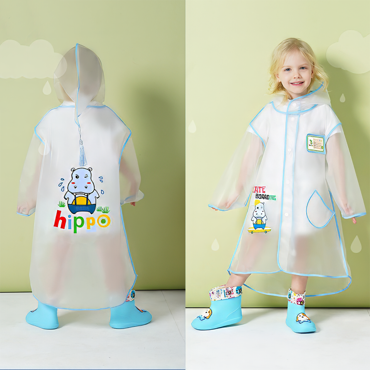 Áo mưa cho bé 2-10 tuổi nhiều họa tiết ngộ nghĩnh Baby-S, Áo mưa trẻ em chất liệu cao cấp - SAM016