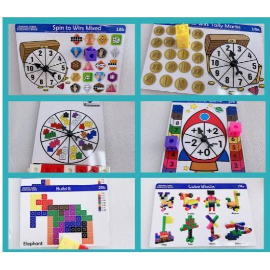 Đồ chơi toán học NUMBER BLOCKS Linking Cubes xếp hình sáng tạo 100 khối loại Túi