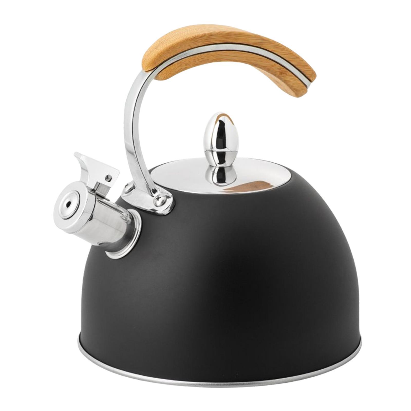2 Pack 3L Stainless Steel Whistling Tea Kettle Anti-scalding Coffee Tea Pot for Camping