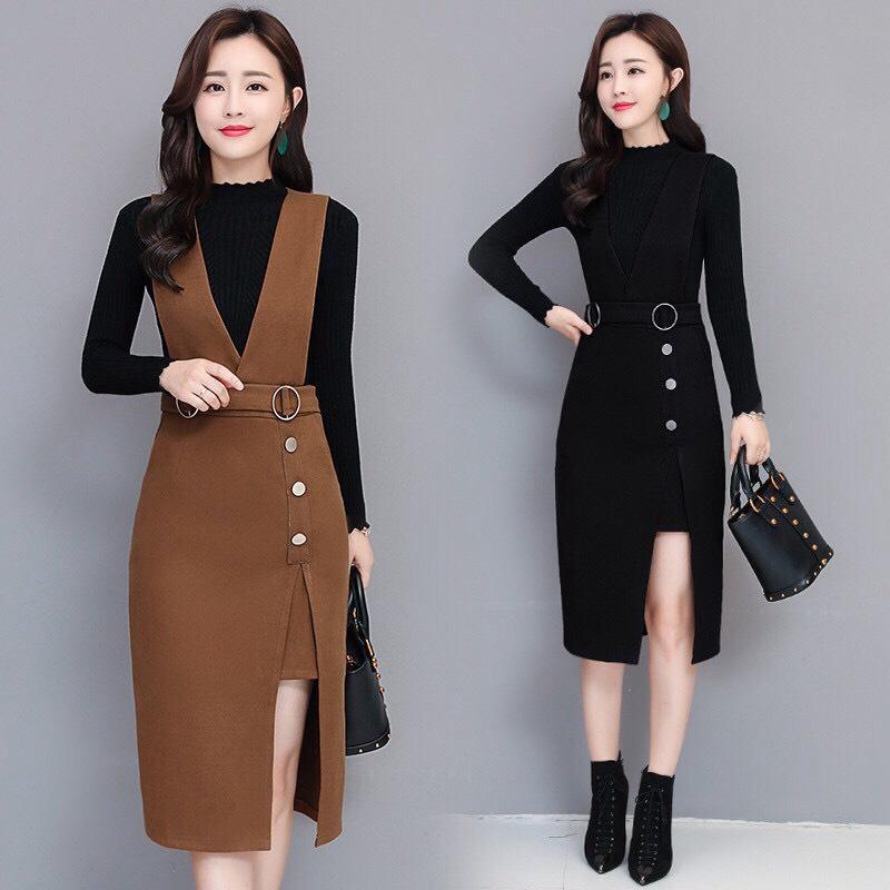 Set yếm thu đông siêu sang chảnh DÀI tôn dáng cực xinh cho các nàng THỜI TRANG GU FASHION