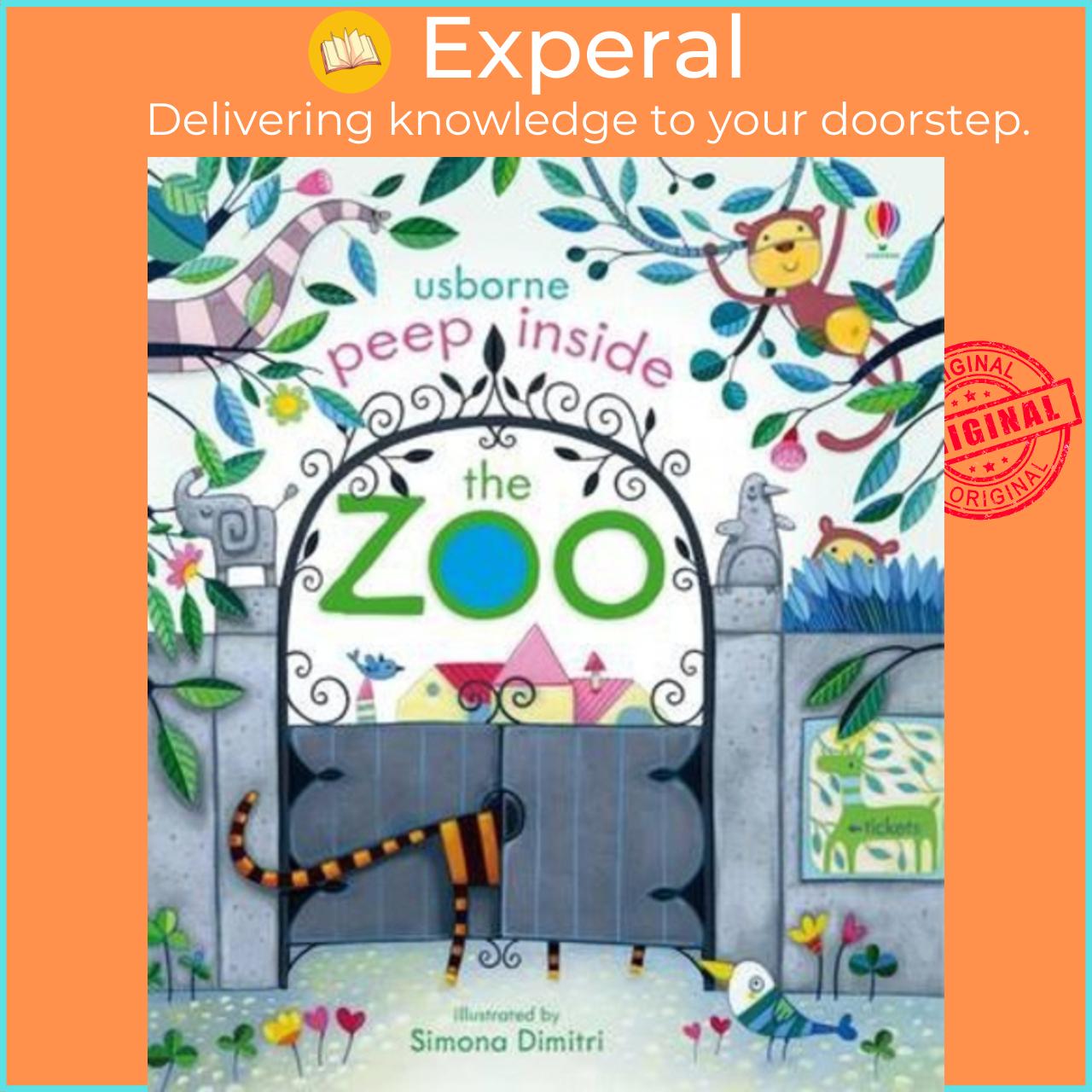 Sách - Peep Inside the Zoo by Anna Milbourne