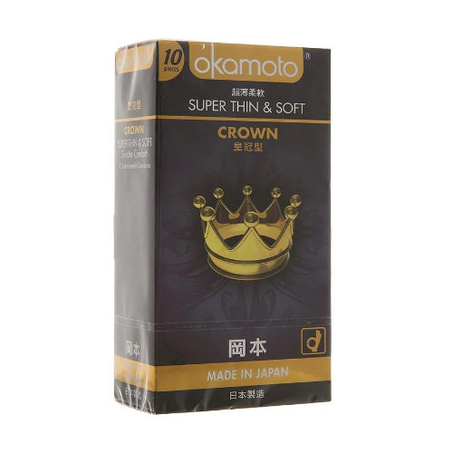 Okamoto Crown - Bao Cao Su Siêu Mỏng - Ôm Khít - Mềm Mại - Xuất Xứ Nhật Bản