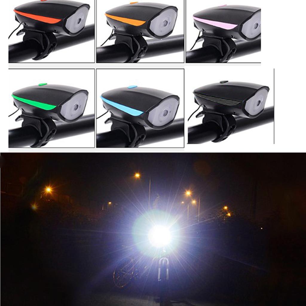 2in1Super Bright USB Led Bicycle Front Light with Built-in Horn 250 Lumens Waterproof 3 Light Modes Rechargeable Bike Bell Headlight Front Light Set