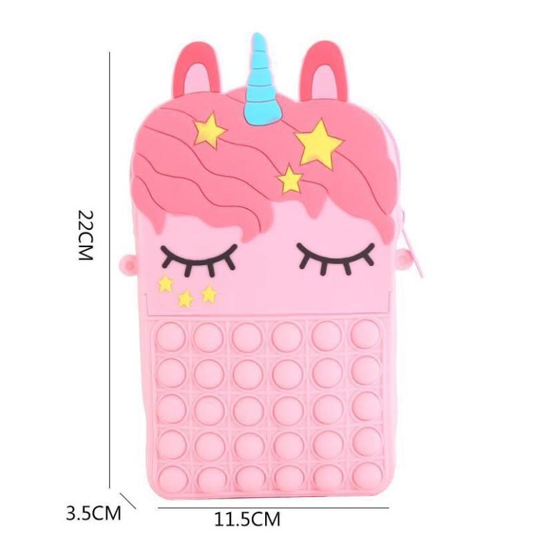 Túi POP IT Unicorn đeo chéo phiên bản giải toả căng thẳng MINI cho bé.